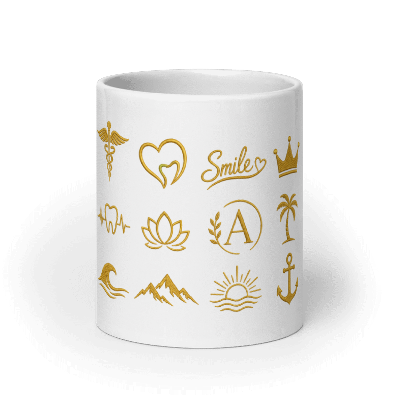 Golden Lifestyle Icons Mug
