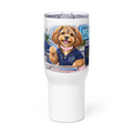 Dental Assistant Pup Travel Tumbler-ASNOVI Collection with a handle